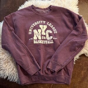 NYC Women's Maroon Sweatshirt